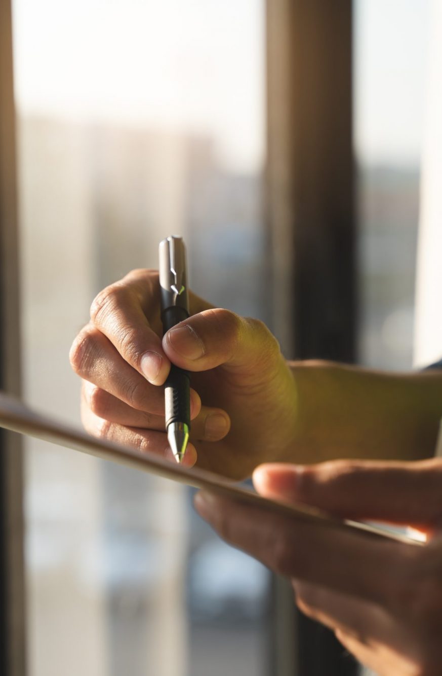Bristol Surveyor Holding Clip Board during a home